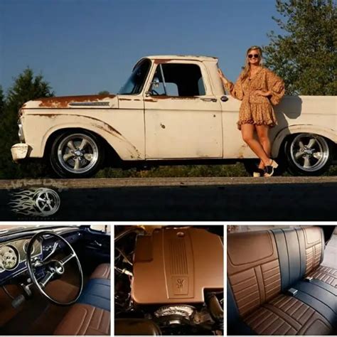 Slammed Patina Unibody Ford F100 Hot Rat Street Rod 4 6 CrownVic Restomod Air AC Classic Ford