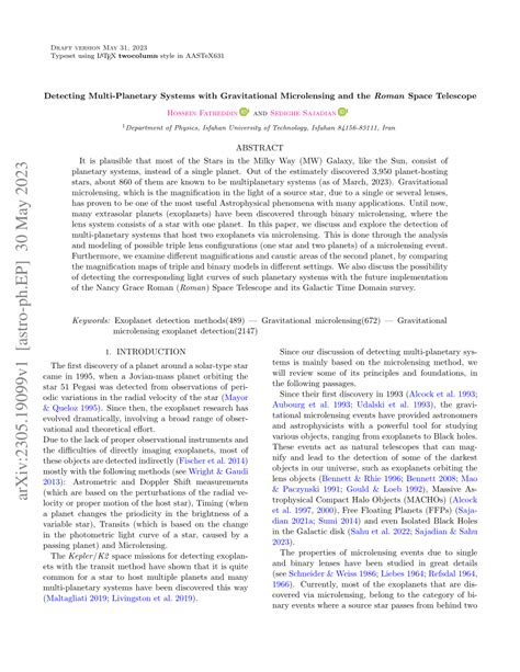 Pdf Detecting Multi Planetary Systems With Gravitational Microlensing