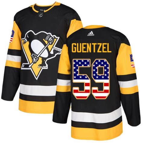 Adidas Pittsburgh Penguins Men's Jake Guentzel Authentic Black USA Flag ...