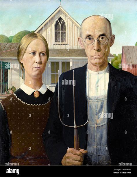 frisch Was Baby grant wood american gothic 1930 Sag beiseite Pfefferminze Beitreten