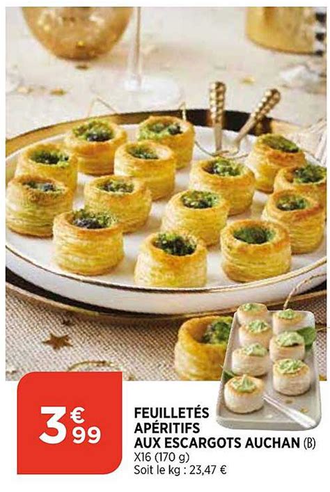 Promo Feuillet S Ap Ritifs Aux Escargots Auchan Chez Bi Icatalogue Fr