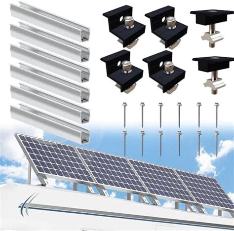 Solarmodul Halterung Flachdach Kit Verstellbare Schwarz Klemme 30