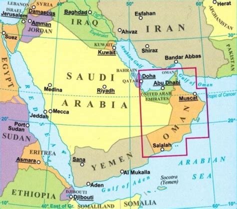 OMAN SKŁADANA MAPA FIZYCZNA DROGOWA GIZI MAP