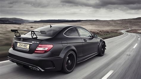 Black Mercedes-Benz coupe, Mercedes-Benz, Mercedes-Benz C63 AMG, car HD ...