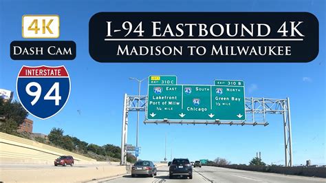 I 94 Wisconsin 4k Ultra Hd Madison To Milwaukee Wisconsin Youtube