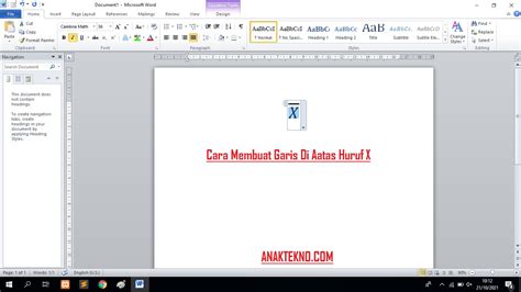 5 Cara Membuat Garis Di Atas Hurufteks Microsoft Word X Overline