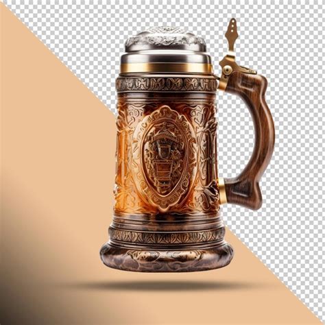 투명한 배경에 Oktoberfest Beer Stein PNG 이미지 프리미엄 PSD 파일