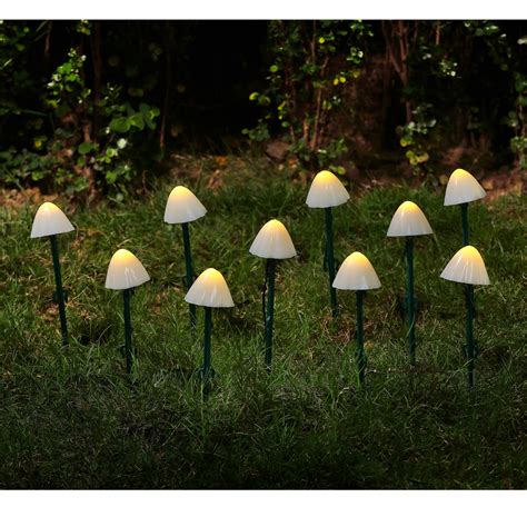 I Glow Led Solar Lichterkette Pilze Er Set Warmwei Norma