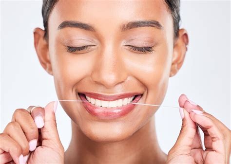 Premium Photo Mouth Flossing And Dental With Woman And Face Health