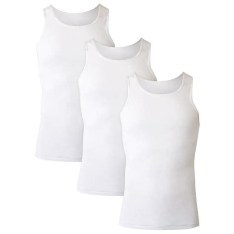 Hanes Men's White Tank Undershirts, 3 Pack - Walmart.com