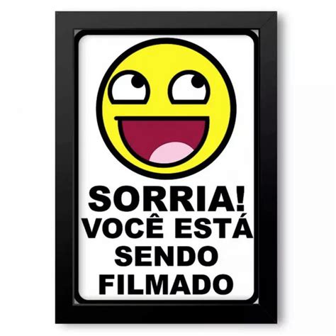 Quadro Decorativo Sorria Você Está Sendo Filmado 34x49cm Elo7