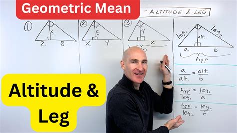 Geometric Mean Theorems Altitude And Leg Youtube