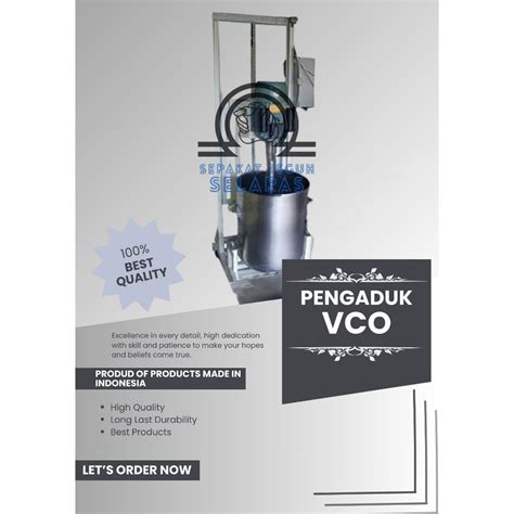 Jual Mesin Mixer Pengaduk Vco Mesin Pengaduk Santan Mesin Pembuat