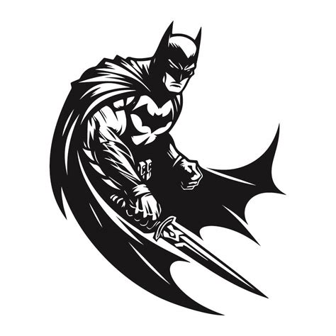 Free Batman Svg Black And White Svg Vector File For Laser Cutting