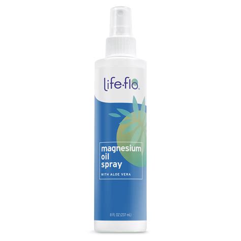 Life Flo Magnesium Oil Spray W Organic Aloe Vera Ancient Zechstein