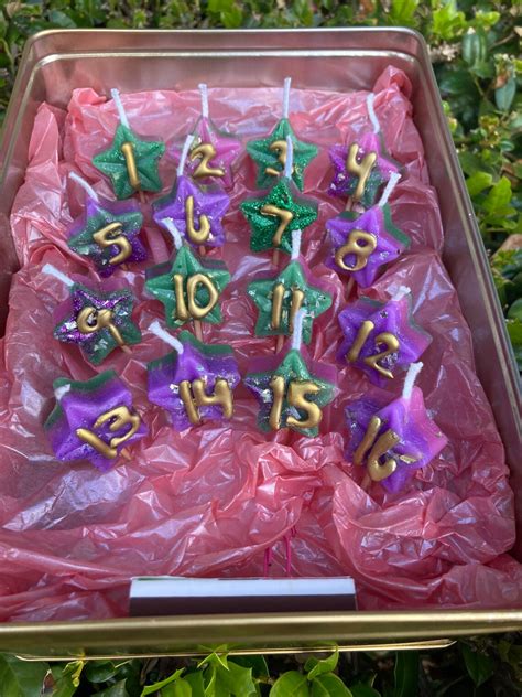 16 Deseos Caja De Velas Etsy México