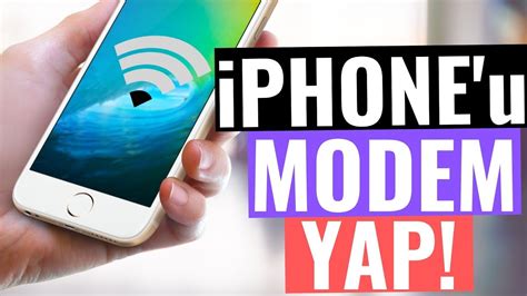 iPhone u MODEM OLARAK KULLANMA KİŞİSEL ERİŞİM NOKTASI YouTube