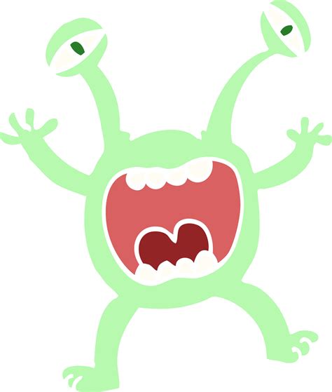 Flat Color Illustration Cartoon Monster 44998425 Png