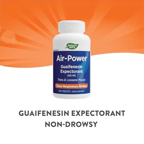 Nature's Way Air-Power, Guaifenesin Expectorant, Clears Respiratory ...