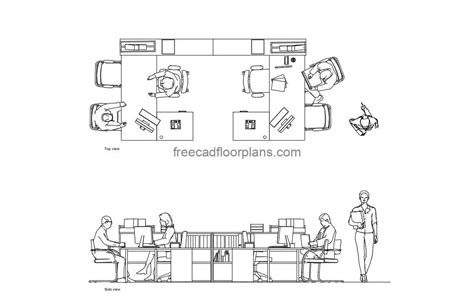 Office Workers Cad Drawings