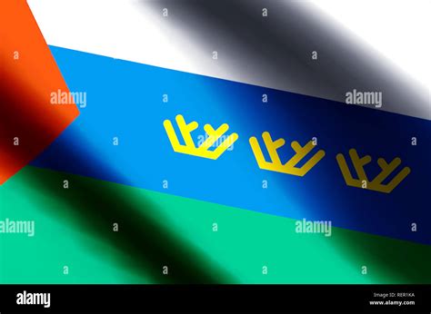 Tyumen Stylish Waving And Closeup Flag Illustration Perfect For