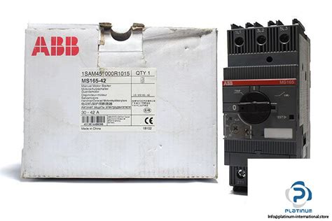 ABB MS165 42 MANUAL MOTOR STARTER Platinum International