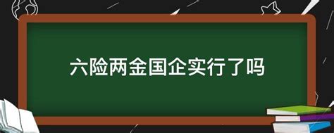 六险两金国企实行了吗 业百科