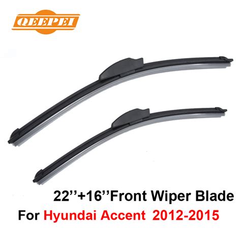 Qeepei Front And Rear Wiper Blades For Hyundai Accent