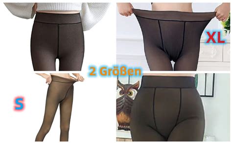 Ci Ci Strumpfhosen Damen Winter Thermo Strumpfhose Gef Ttert