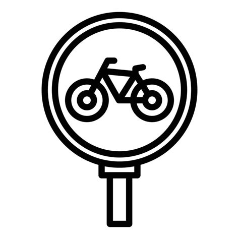 Road sign icon outline vector. Bike parking 15097183 Vector Art at Vecteezy