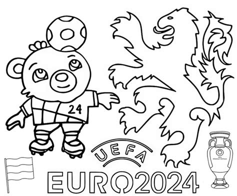 Disegno Da Colorare Uefa Euro 2024 Squadra Olandese 386