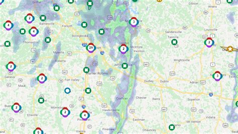 Georgia Power Map Shows Multiple Power Outages In Macon