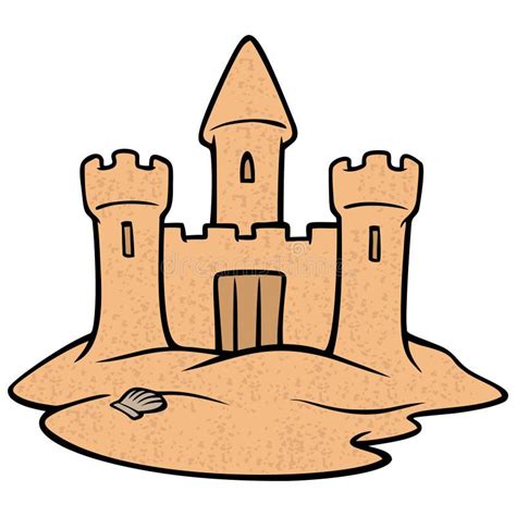 Castillo De Arena Ejemplo Del Vector Ilustración del Vector