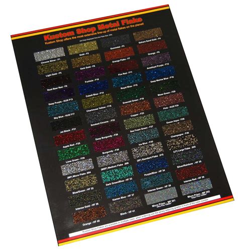 Custom Shop Metal Flake Chip Color Chart Auto Car Paint Gun Custom Shop