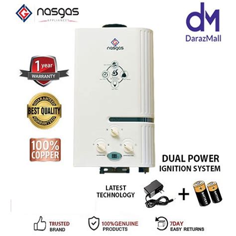 Nasgas Liter Dg L Instant Water Heater Super Model Dual Protection