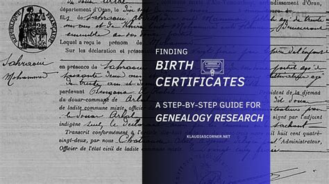 Finding Birth Certificates Step By Step Guide For Genealogy Research Klaudias Corner