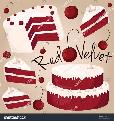 842 Red Velvet Cake Stock Vectors Images And Vector Art Shutterstock