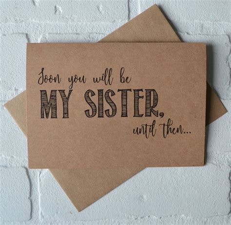 Soon You Will Be My Sister Bridesmaid Card Bridesmaid Proposal Etsy Uk