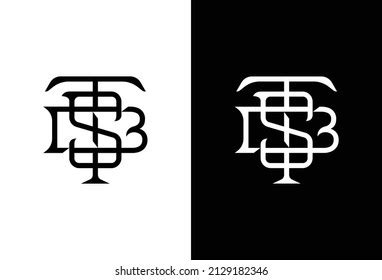 Vintage Tsb Letters Logo Concept Stock Vector (Royalty Free) 2129182346 ...