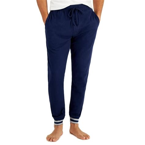 Hanes Mens Waffle Knit Sleep Jogger Pant Navy Large