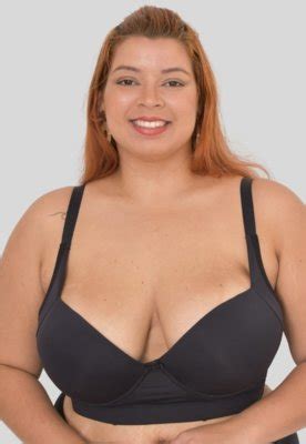 Sutiã Plus Size Reforçado Decote V Aro e Bojo Corpo Nu 549 Preto