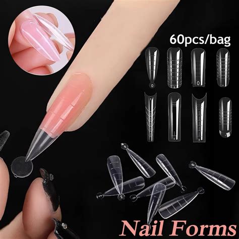 Clear Nail Extension Forms Top Molds For Nails Quick Building Mold Dual