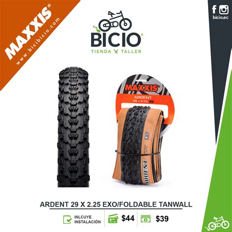 LLANTA MAXXIS ARDENT 29X2 25 EXO FOLDABLE TANWALL Bicio Tienda