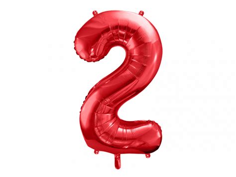 34 Inch Foil Helium Number Balloons Red Bash