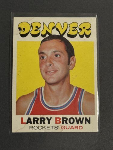 Topps Nba Basketball Larry Brown Rookie Rc Hof Ebay