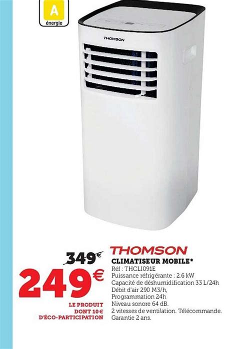 Promo Climatiseur Mobile Thomson Chez Hyper U ICatalogue Fr