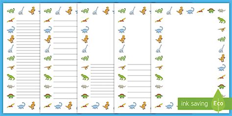 Editable Dinosaurs Page Borders Lehrer Gemacht Twinkl