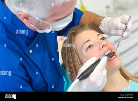 Drilling Into Bad Tooth Stock Photo Alamy