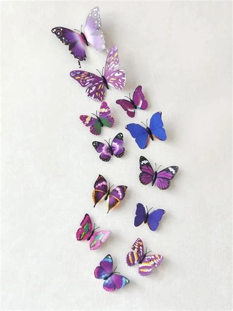 3d Butterfly Wall Sticker 12pcs 3d Butterfly Wall Stickers Butterfly