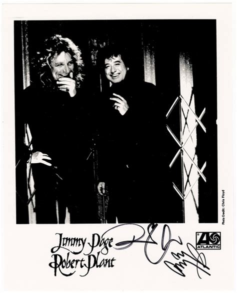 Lot Detail Jimmy Page Robert Plant Signed Promotional Photograph REAL